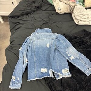 Distressed Light Blue Denim Jacket